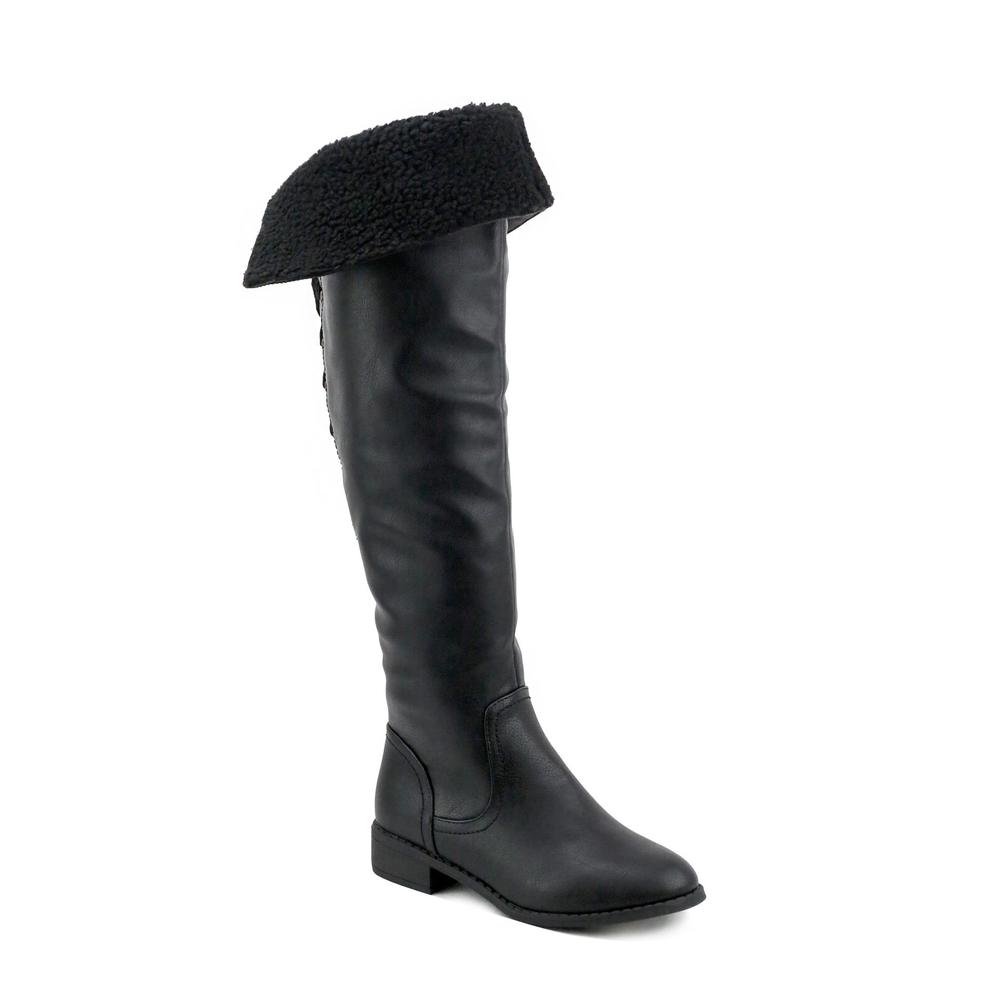 Olivia Miller Women's Black Over-the-Knee Boot