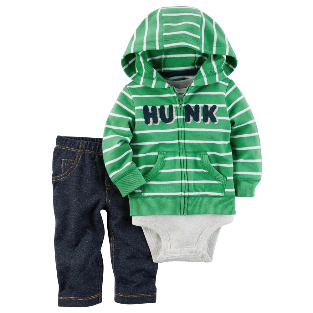 Carter's Newborn & Infant Boys' Hoodie Jacket, Bodysuit & Pants - Hunk