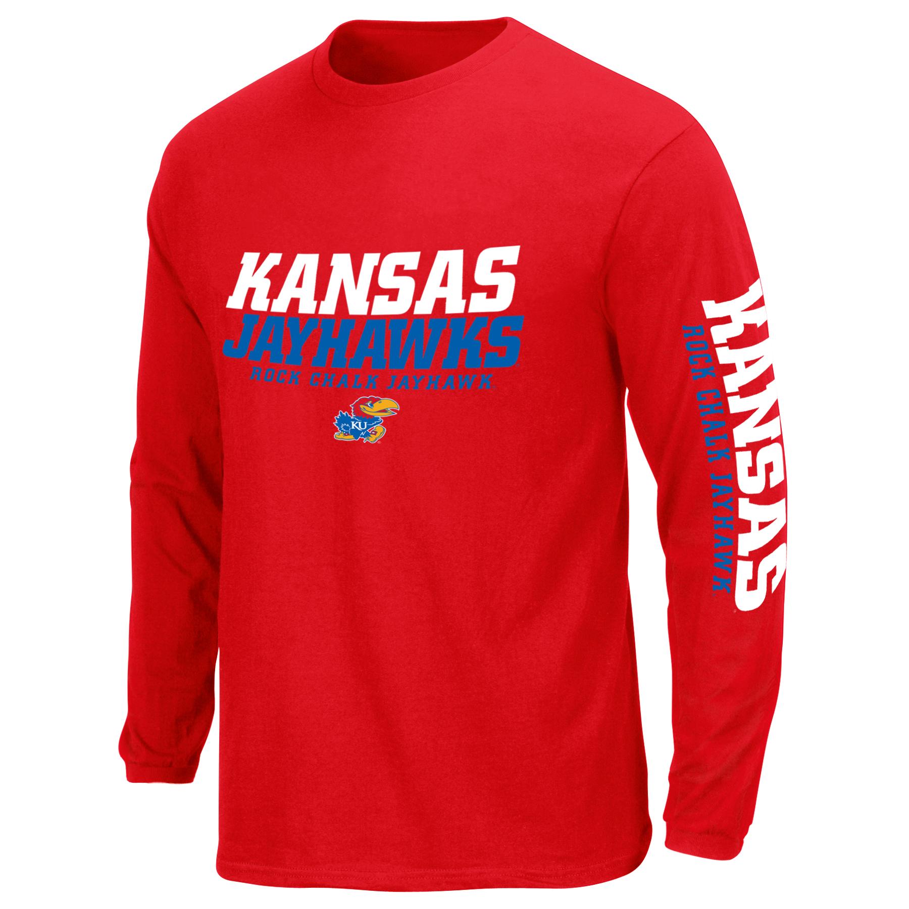 NCAA Men's Big & Tall Long-Sleeve T-Shirt - Kansas Jayhawks