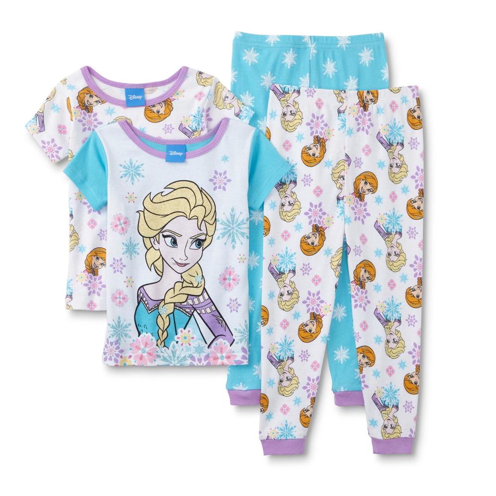 Disney Frozen Toddler Girls' 2-Pairs Pajamas - Snowflakes
