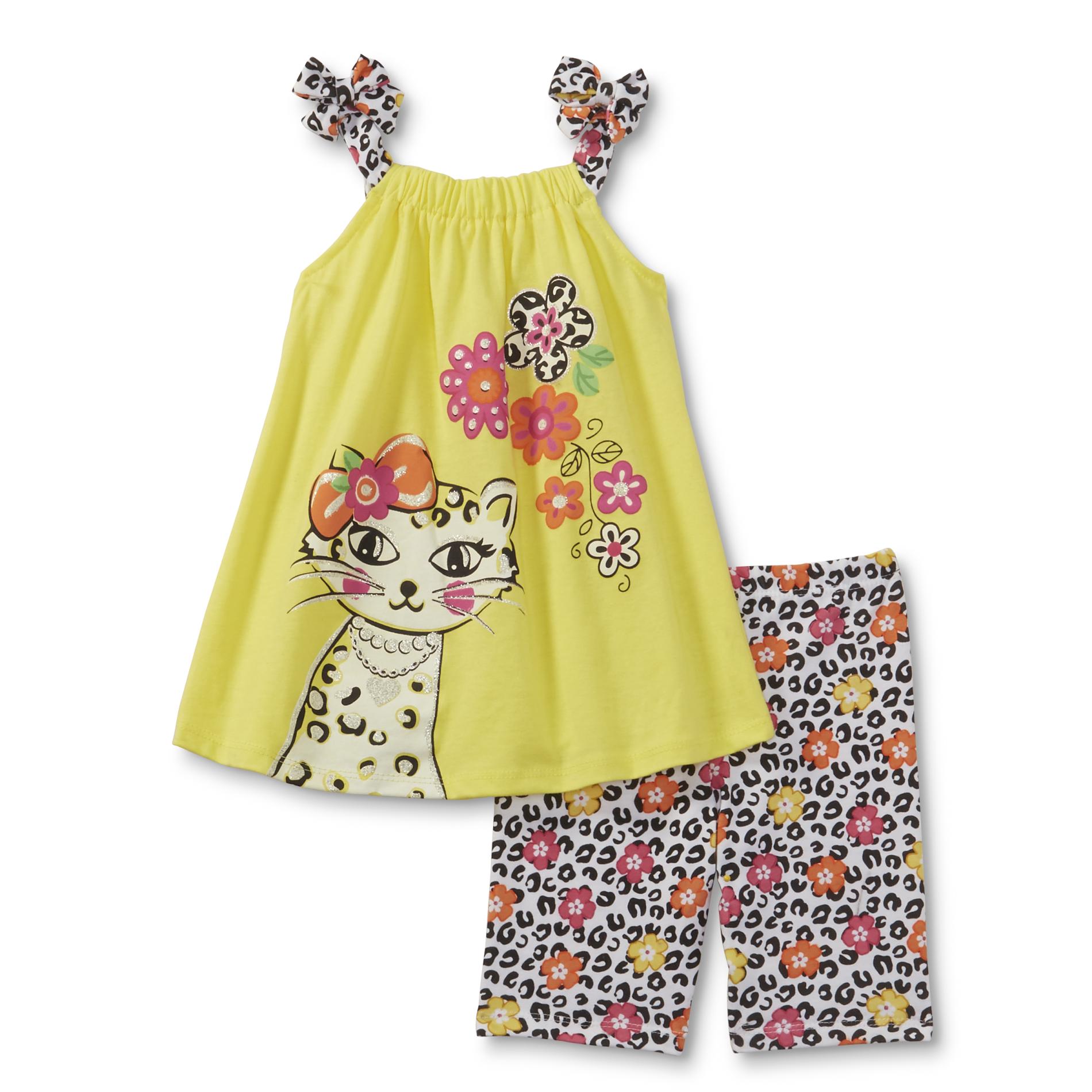 Nanette Toddler Girls' Sleeveless Top & Shorts - Cat