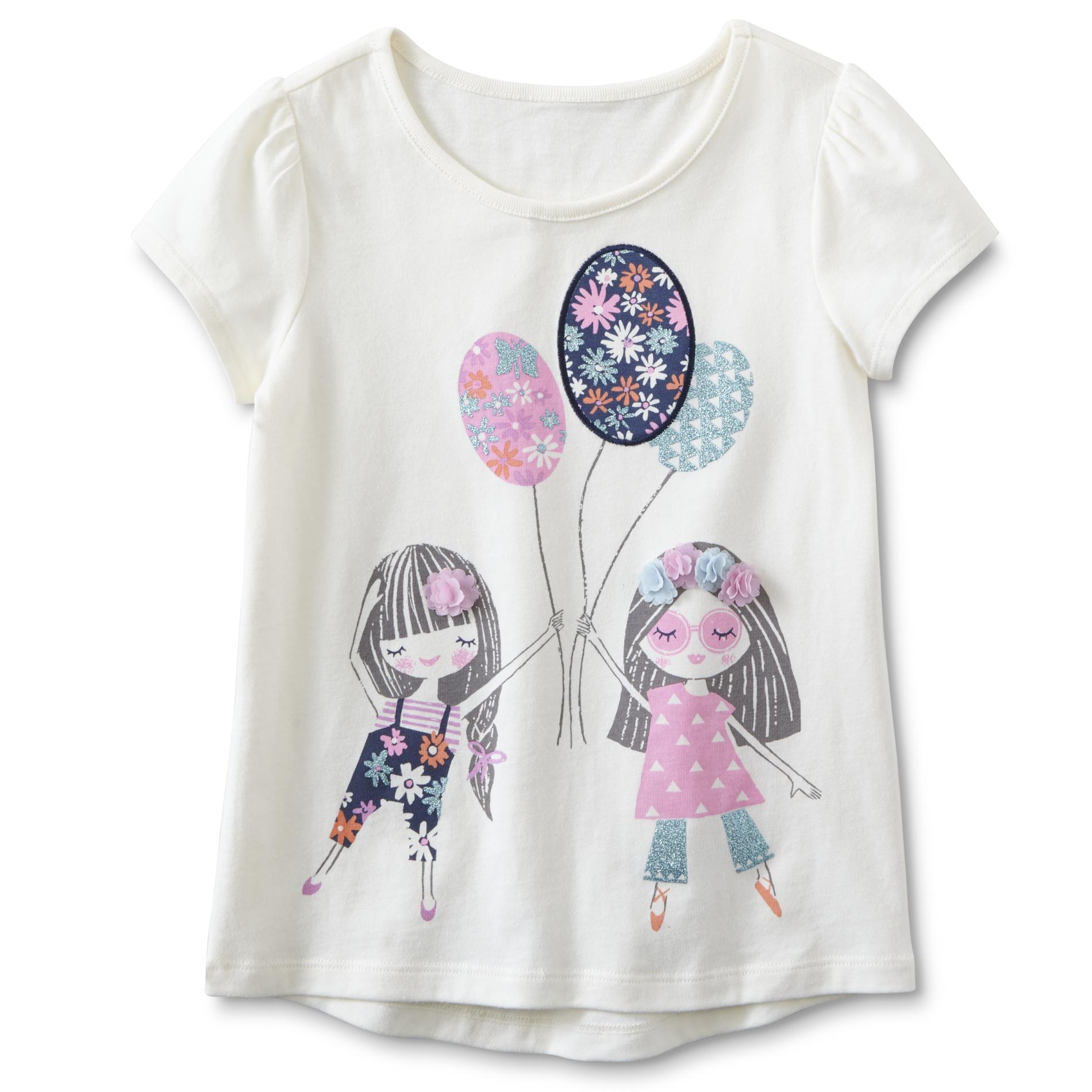Toughskins Girls' Embellished T-Shirt - Balloons