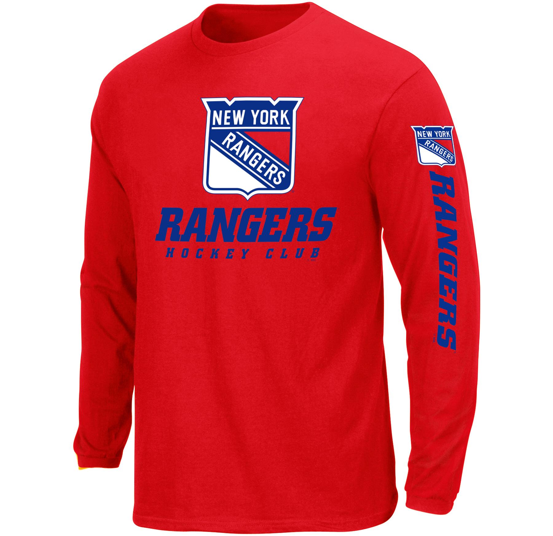NHL Men's Big & Tall Long-Sleeve T-Shirt - New York Rangers