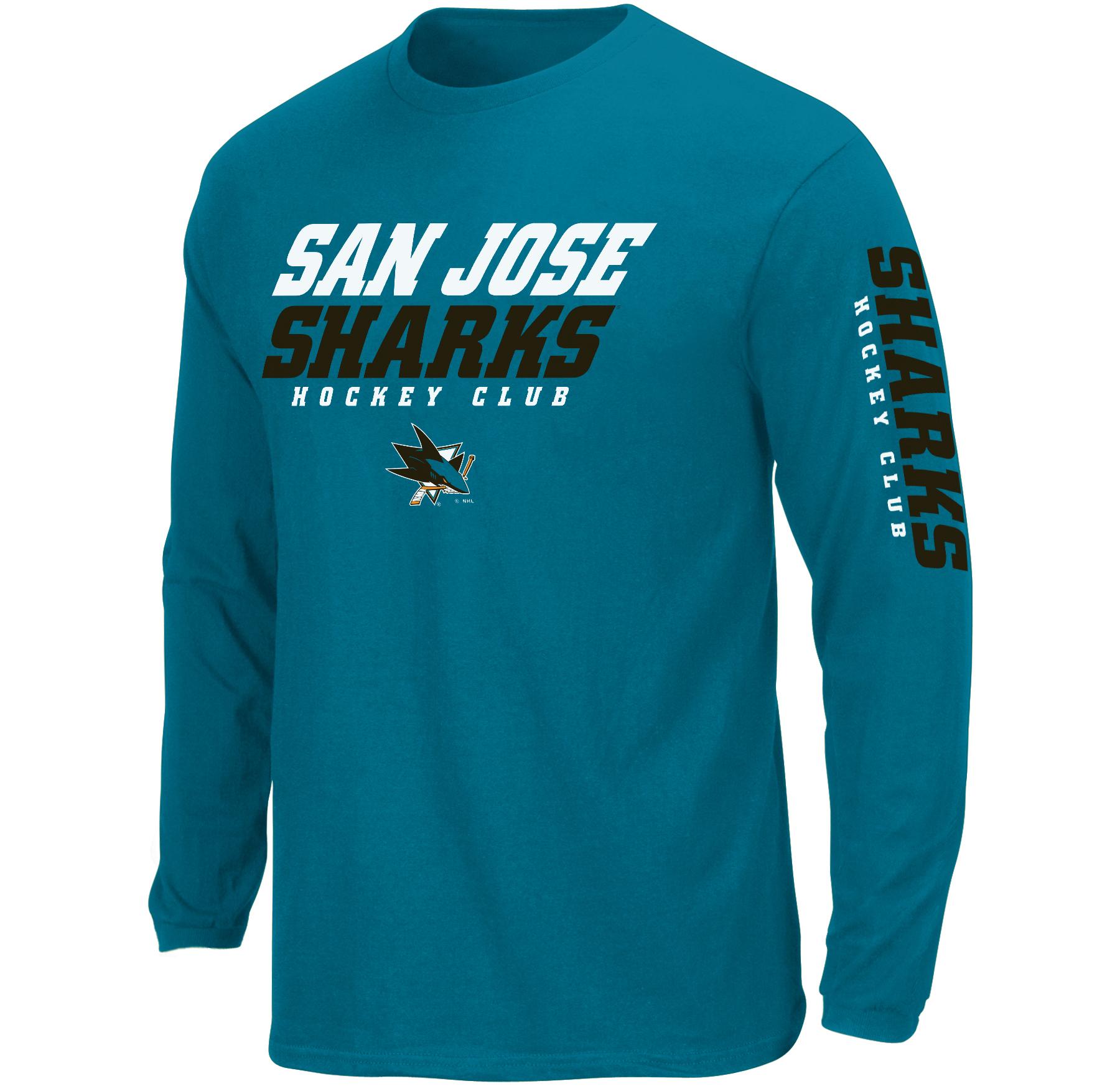 NHL Men's Big & Tall Long-Sleeve T-Shirt - San Jose Sharks