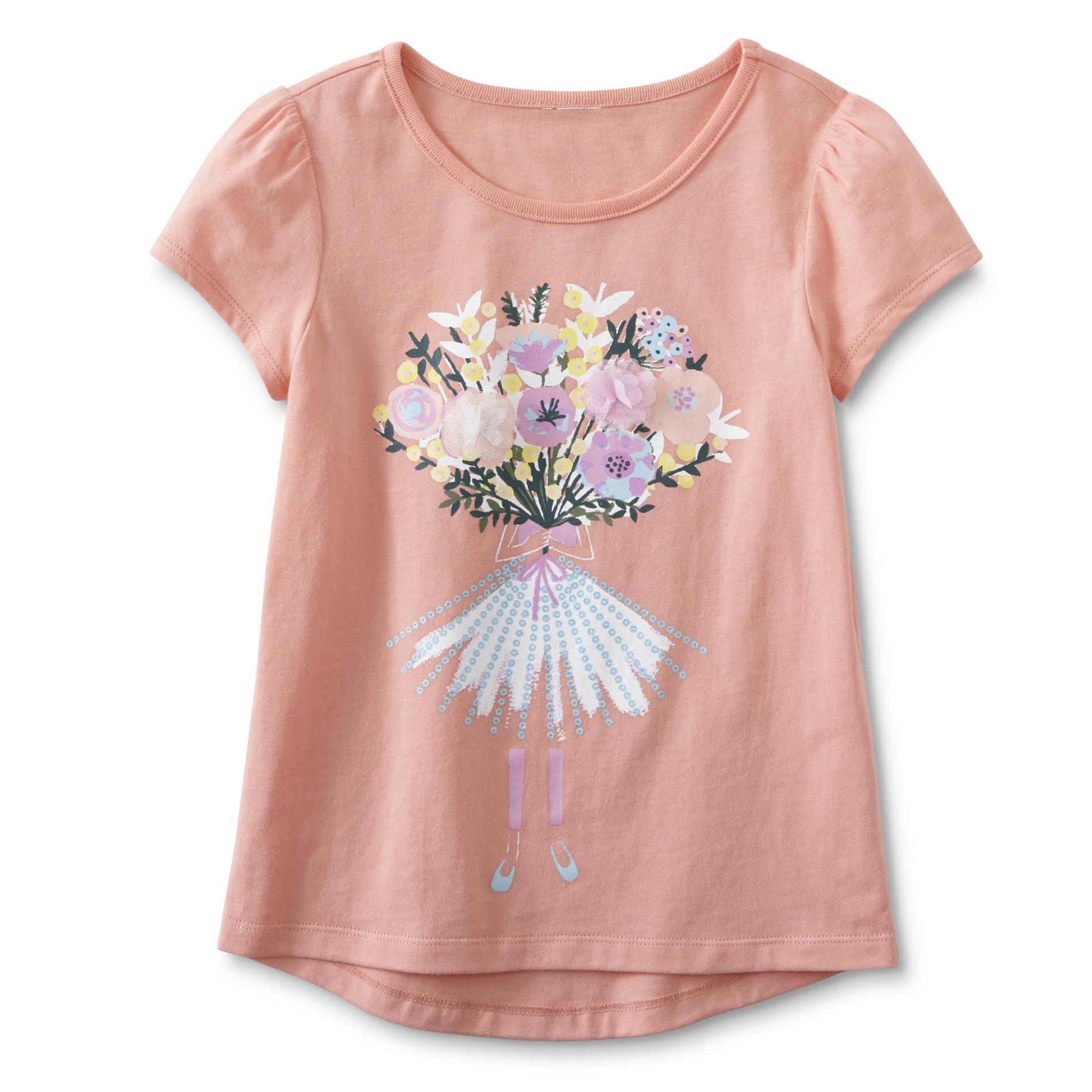 Toughskins Girls' Embellished T-Shirt - Flower Girl