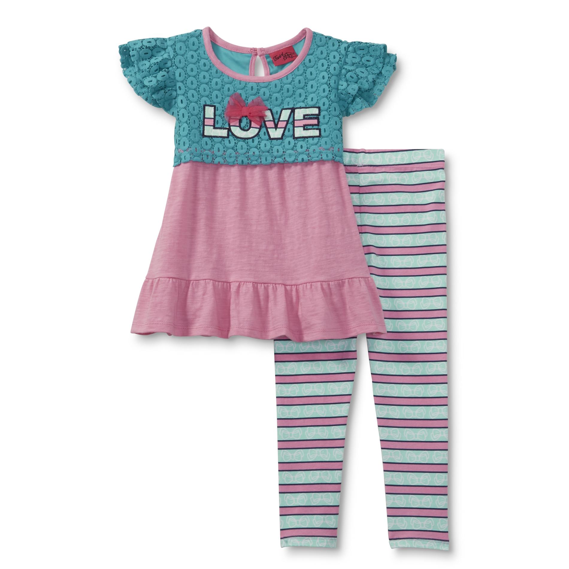 Twirl Infant & Toddler Girls' Tunic & Leggings - Striped