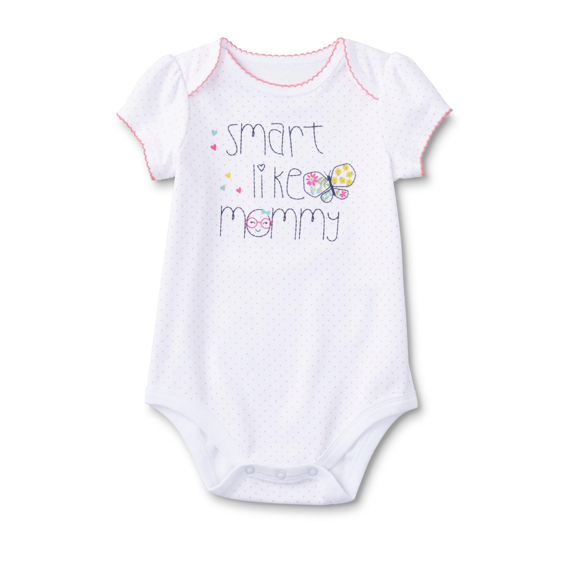 Small Wonders Newborn & Infant Girls' Short-Sleeve Bodysuit - Smart Like Mommy