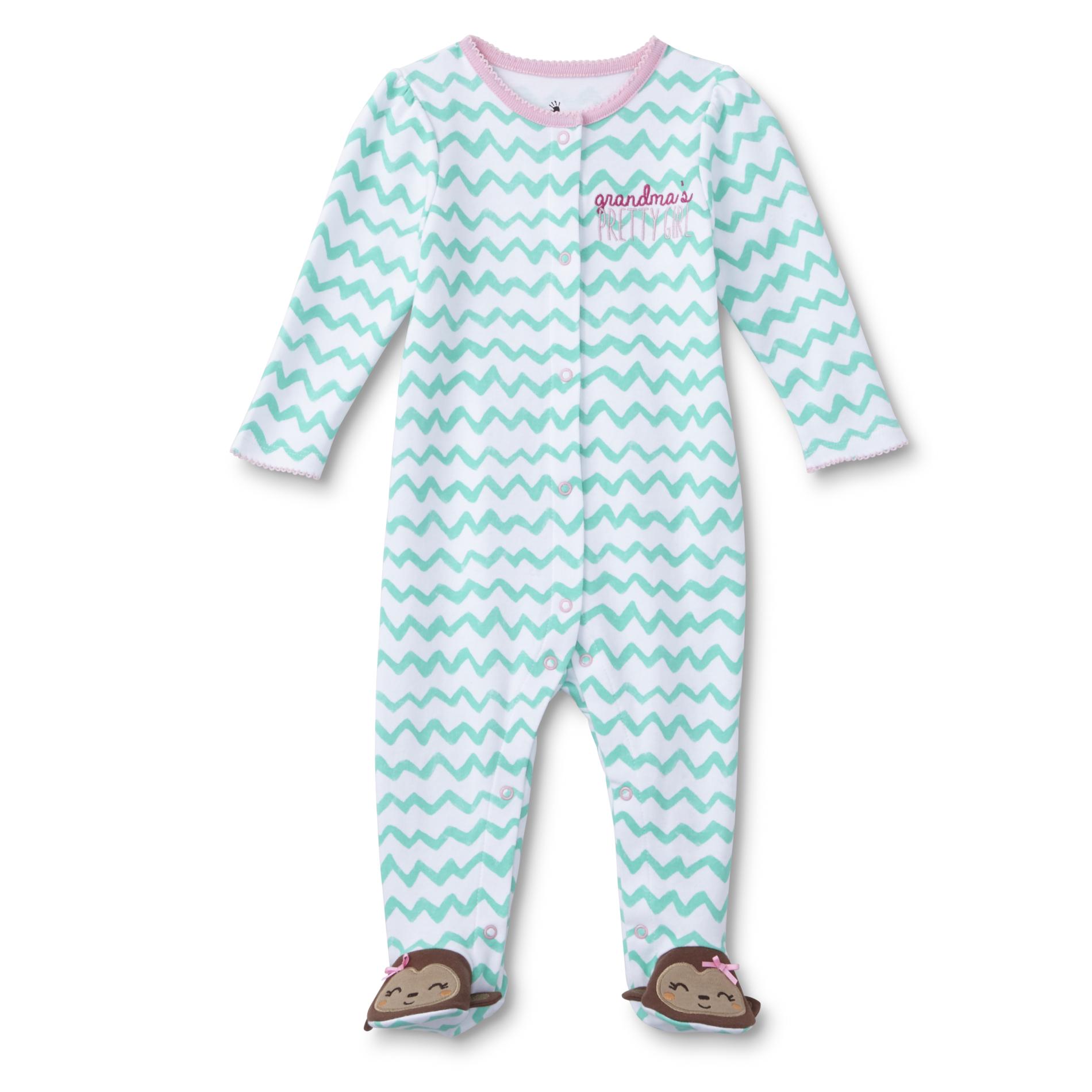 Small Wonders Newborn Girls' Footed Pajamas - Grandma's Pretty Girl