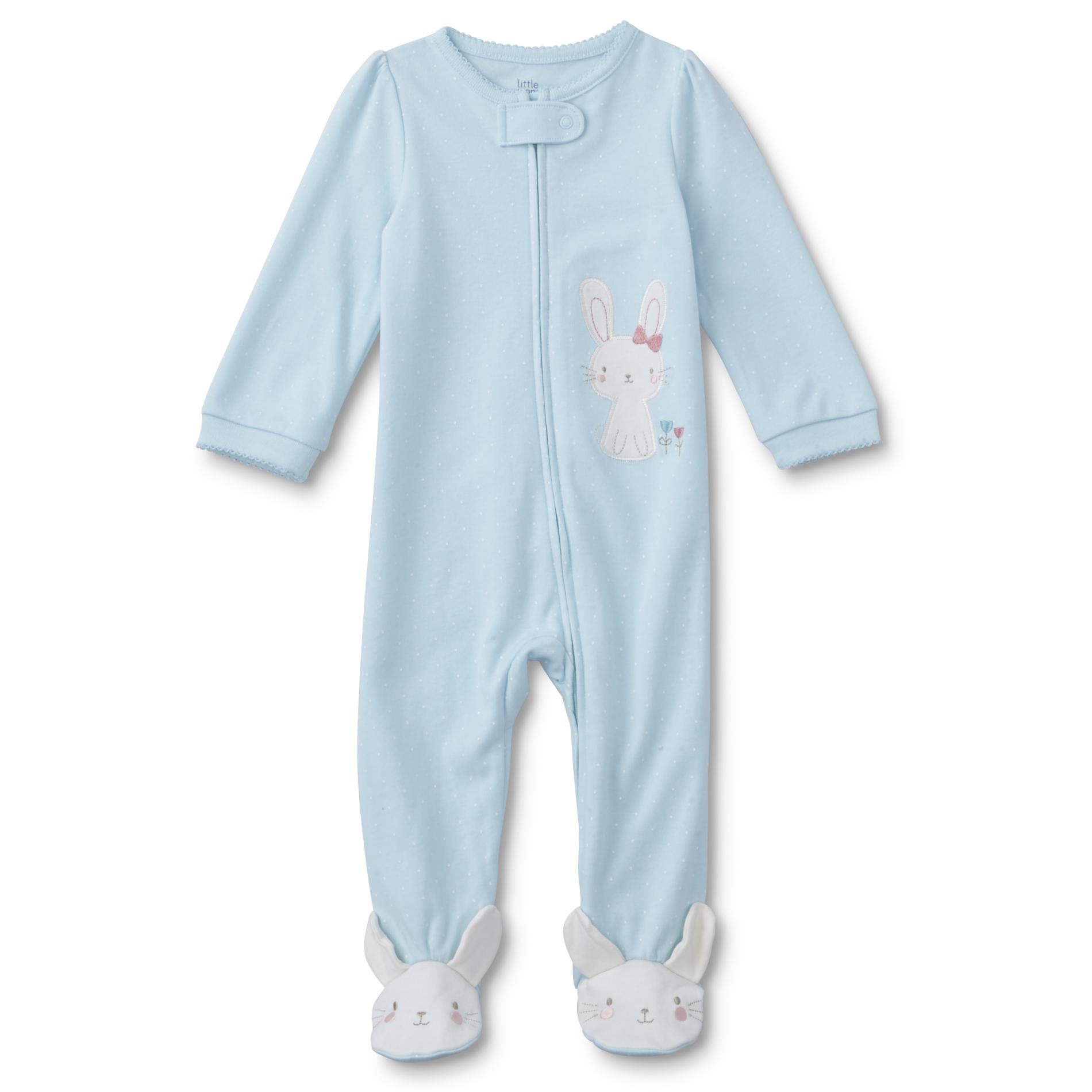 Little Wonders Newborn Girls' Sleeper Pajamas - Bunny