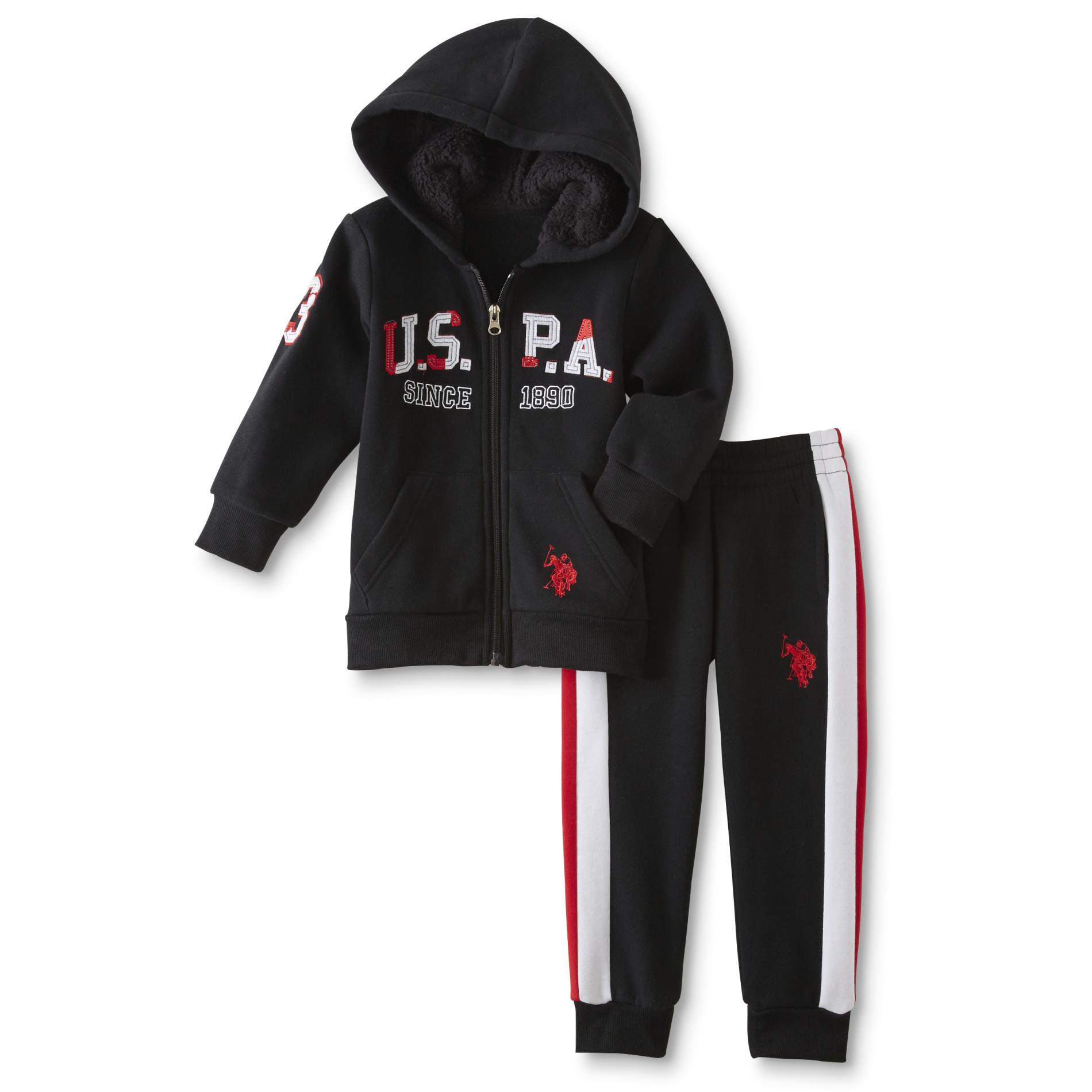 U.S. Polo Assn. Infant & Toddler Boys' Hoodie Jacket & Sweatpants