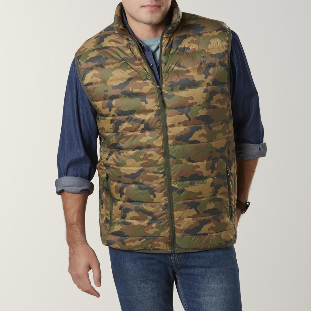 Private Label Men's Big & Tall Puffer Vest - Camouflage