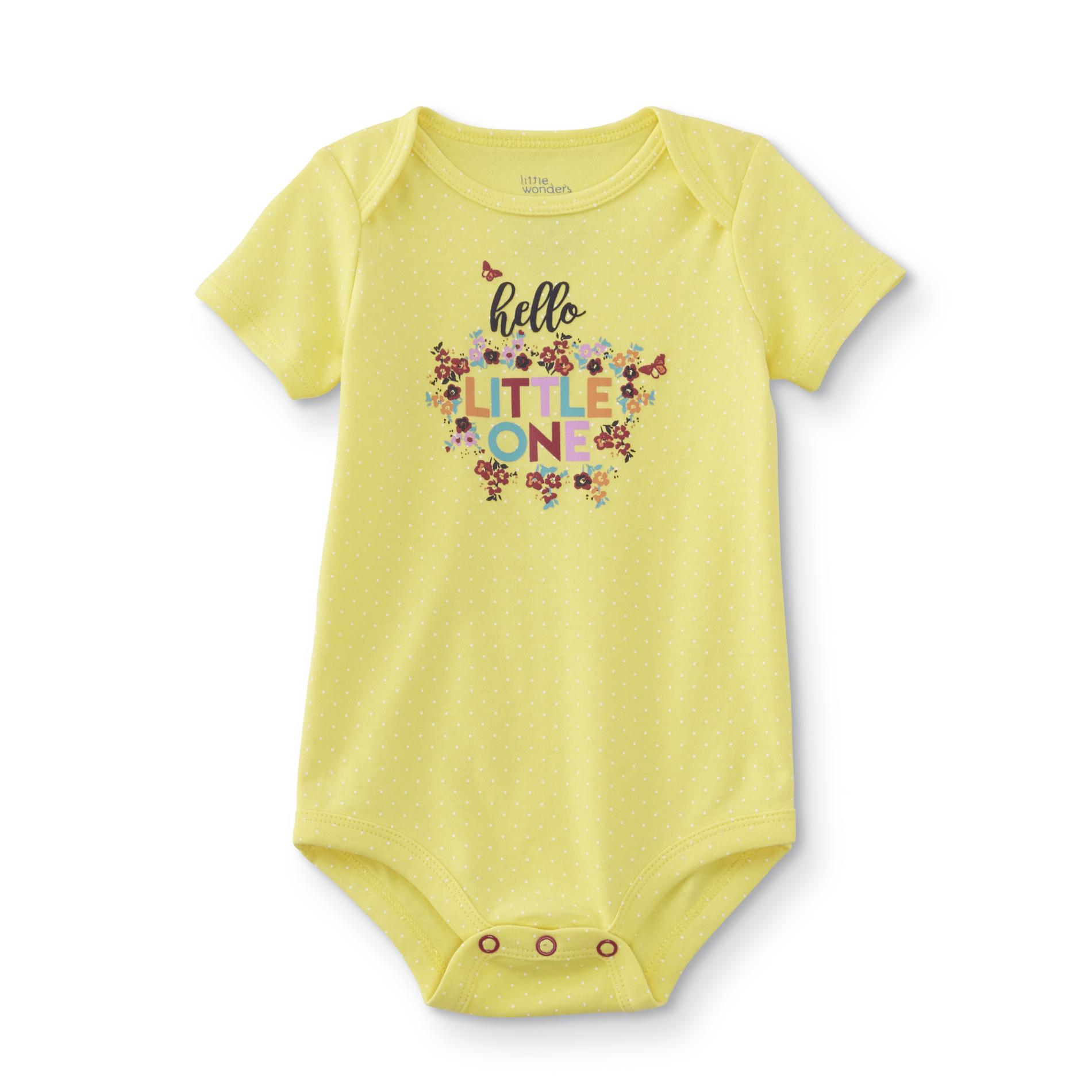 Little Wonders Infant Girls' Short-Sleeve Bodysuit - Hello Little One