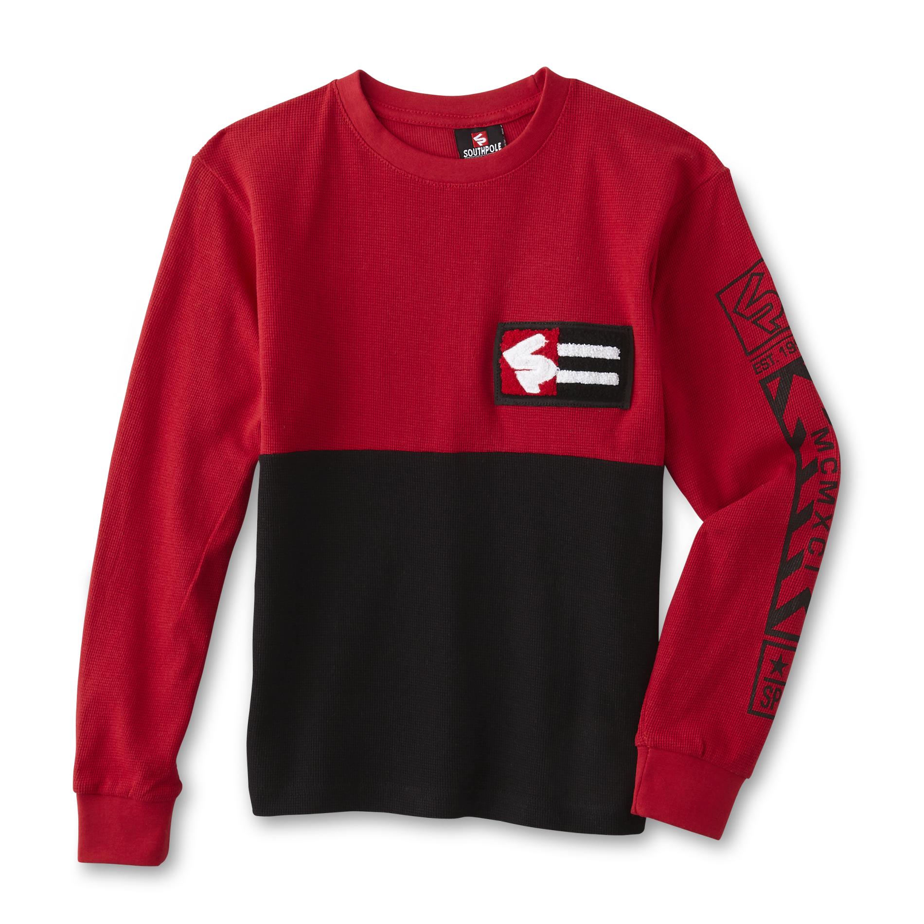 Southpole Boys' Graphic Thermal Shirt - Logo/Colorblock