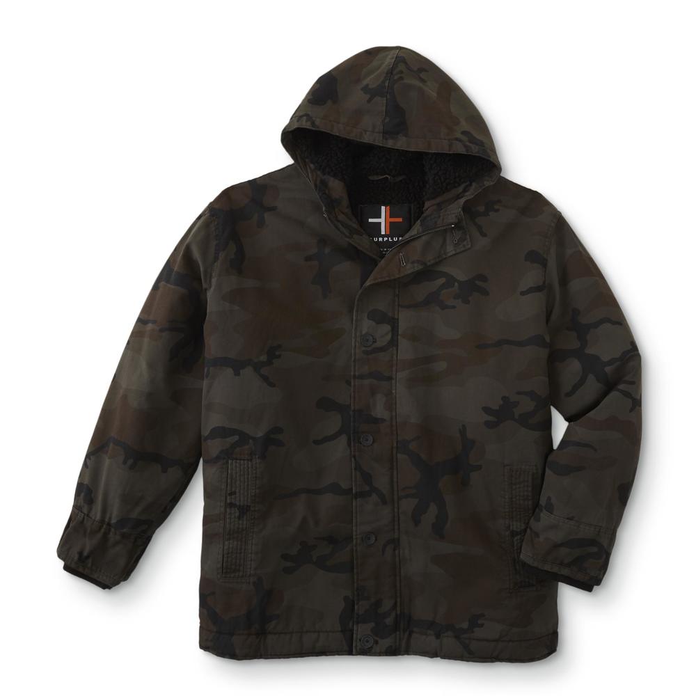 Surplus Men's Big & Tall Hooded Parka - Camouflage