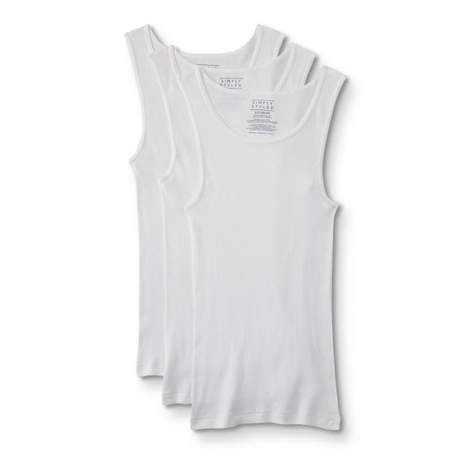 Simply Styled Men's Big & Tall 3Pack Ribbed Tank Tops