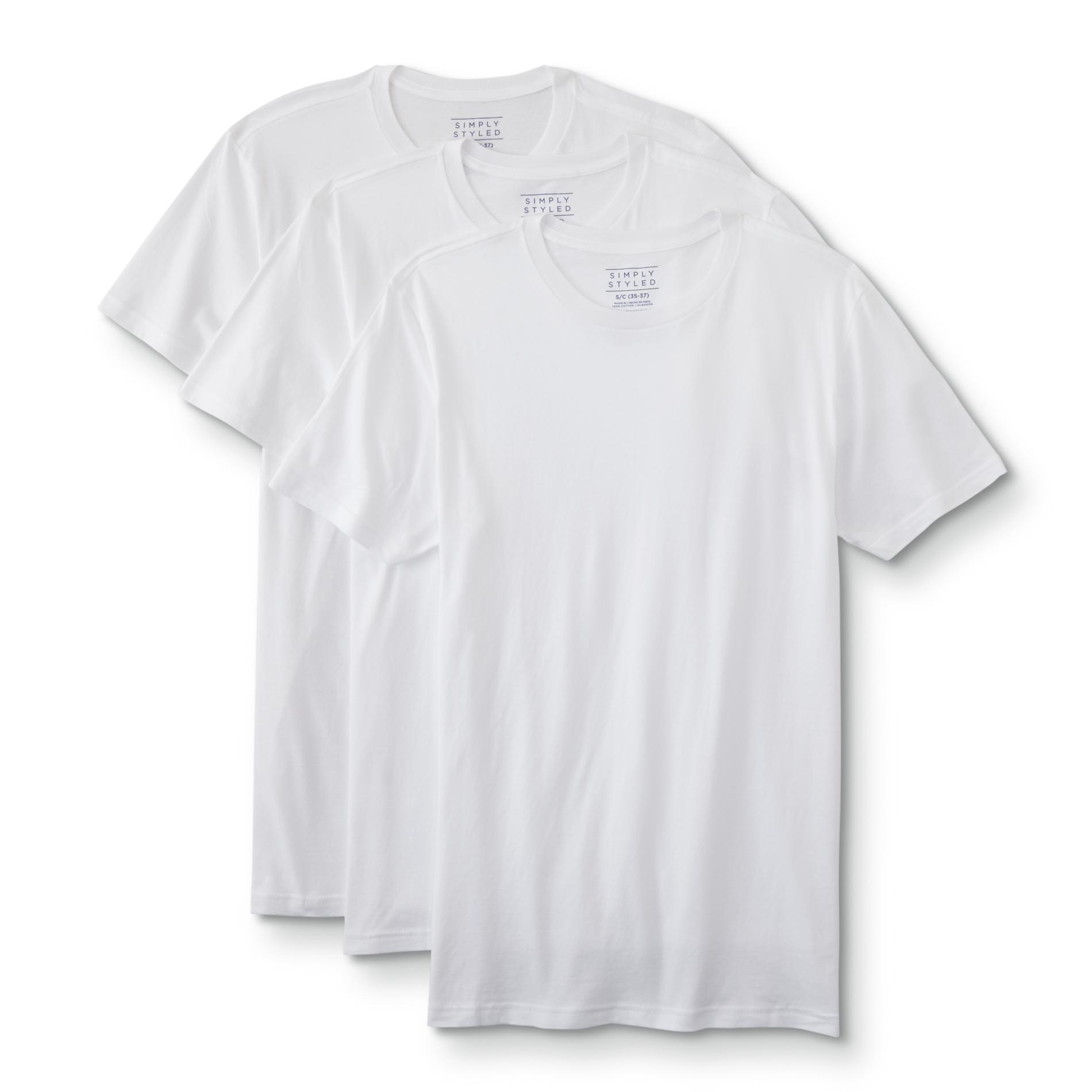 Simply Styled Men's 3-Pack Crew Neck T-Shirts
