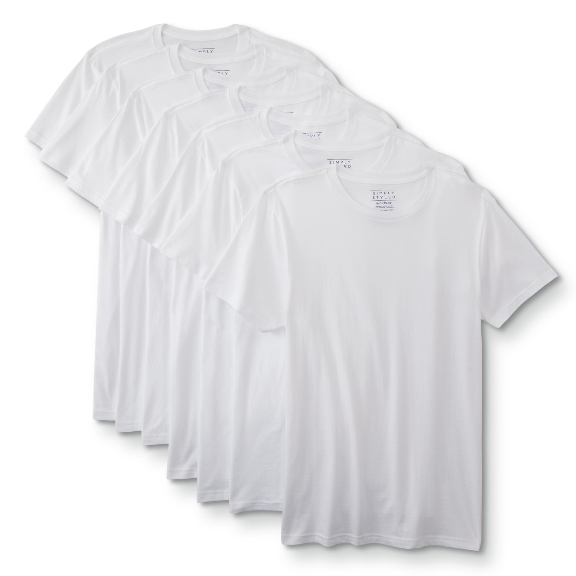 Simply Styled Men's 7-Pack Crew Neck T-Shirts