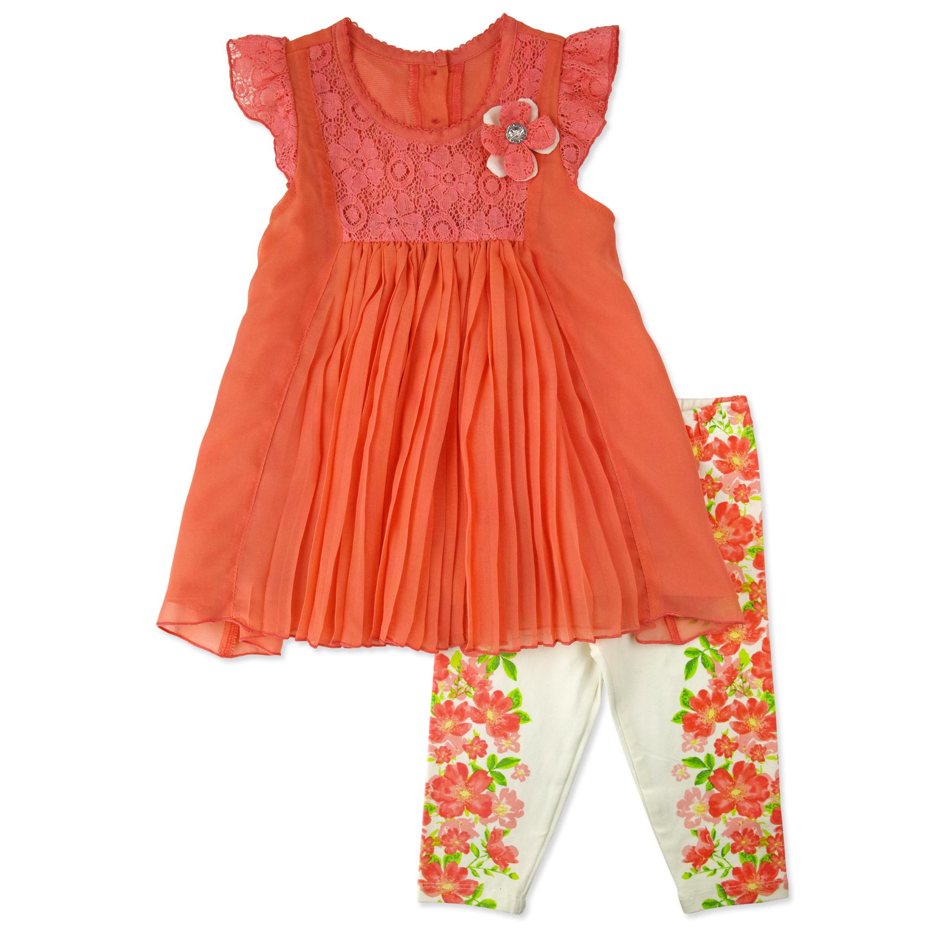 Nanette Infant & Toddler Girls' Tunic Top & Leggings - Floral