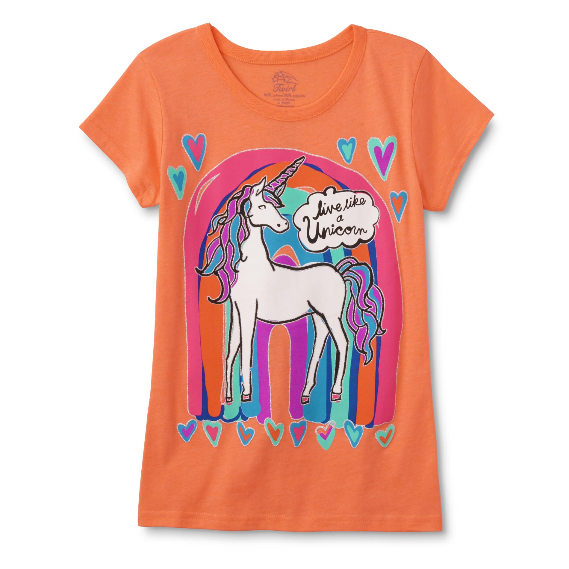 Route 66 Girls' Graphic T-Shirt - Unicorn