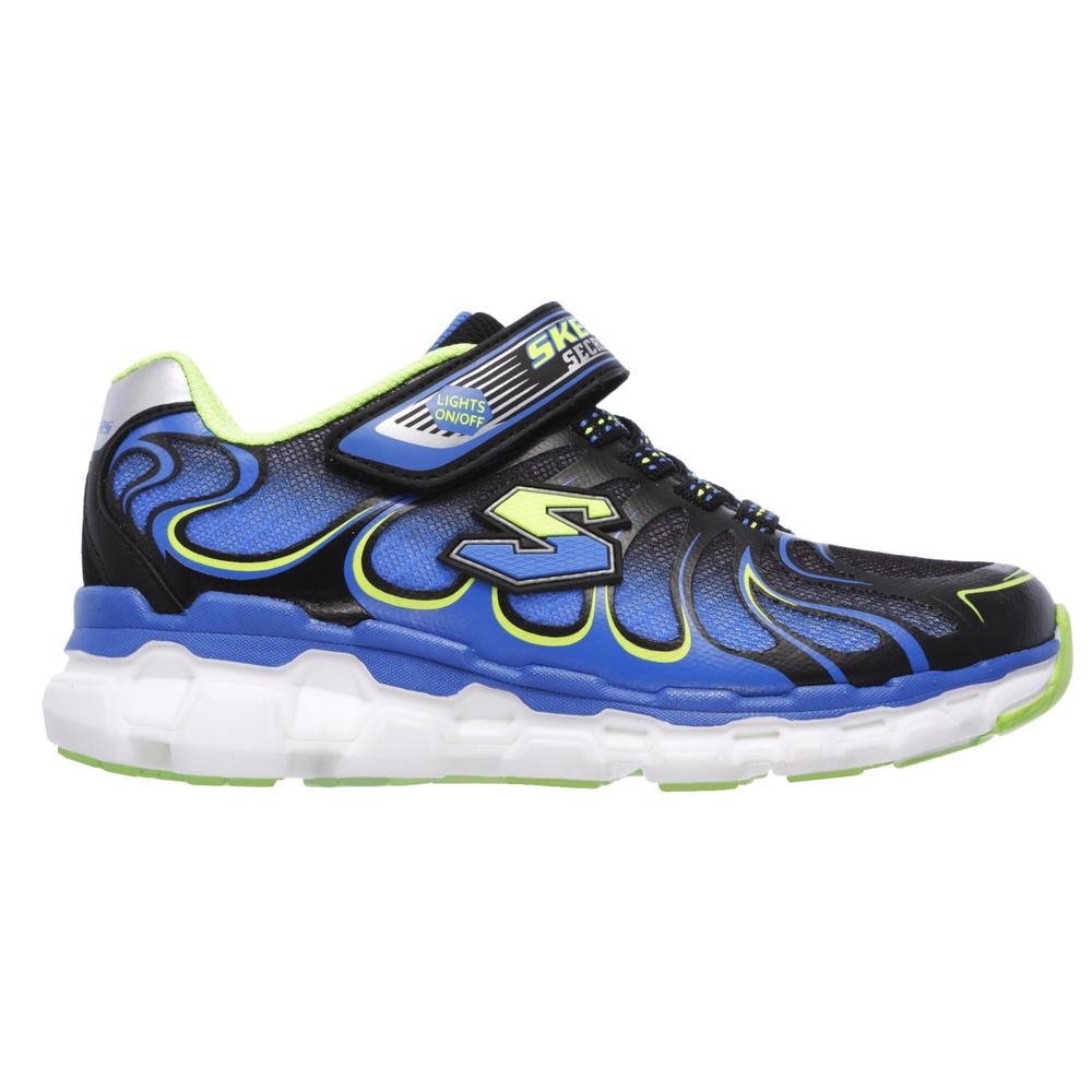 Skechers Boys' S Lights Skech-Rayz Blue/Black Light-Up Sneaker