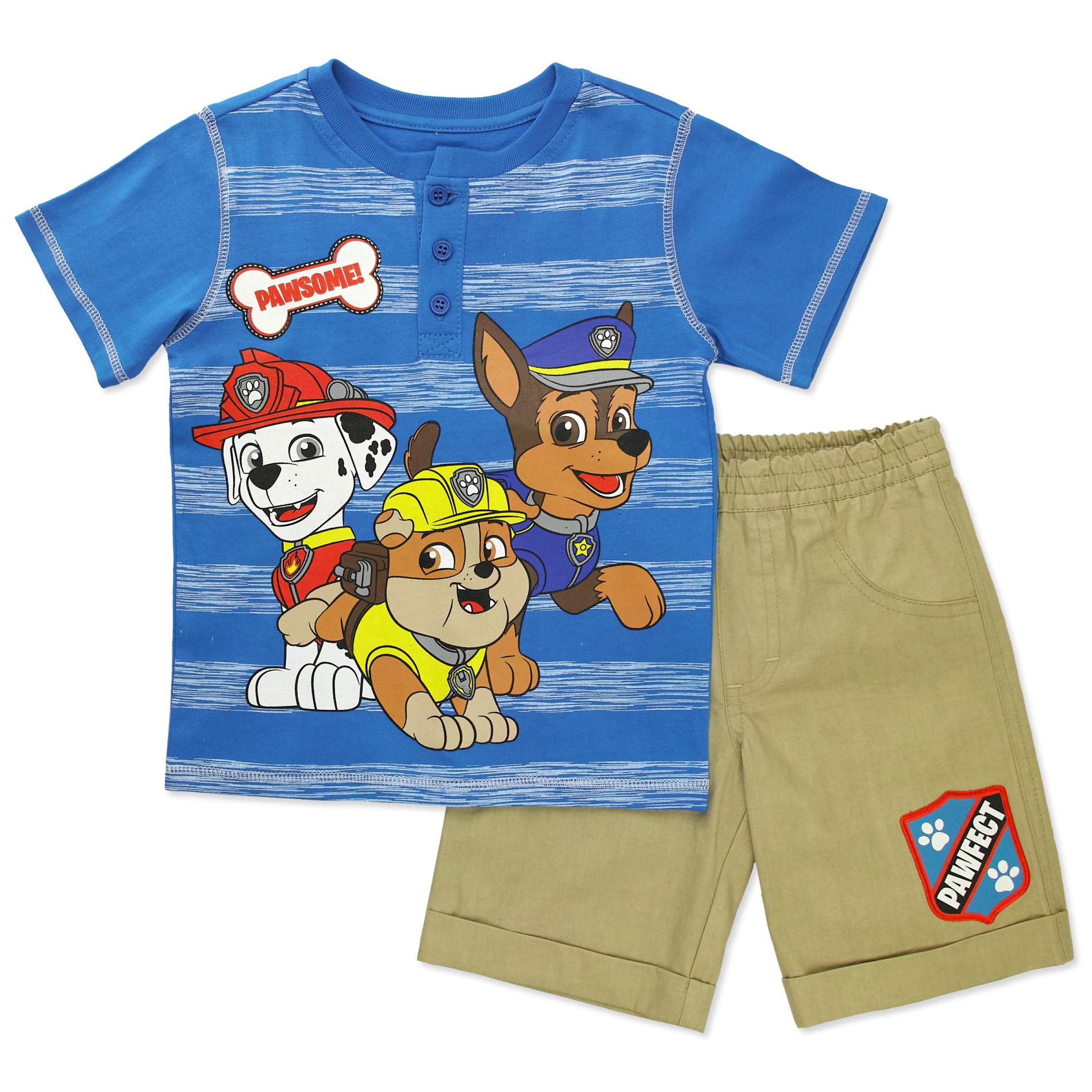 Nickelodeon PAW Patrol Infant & Toddler Boys' Henley Shirt & Shorts