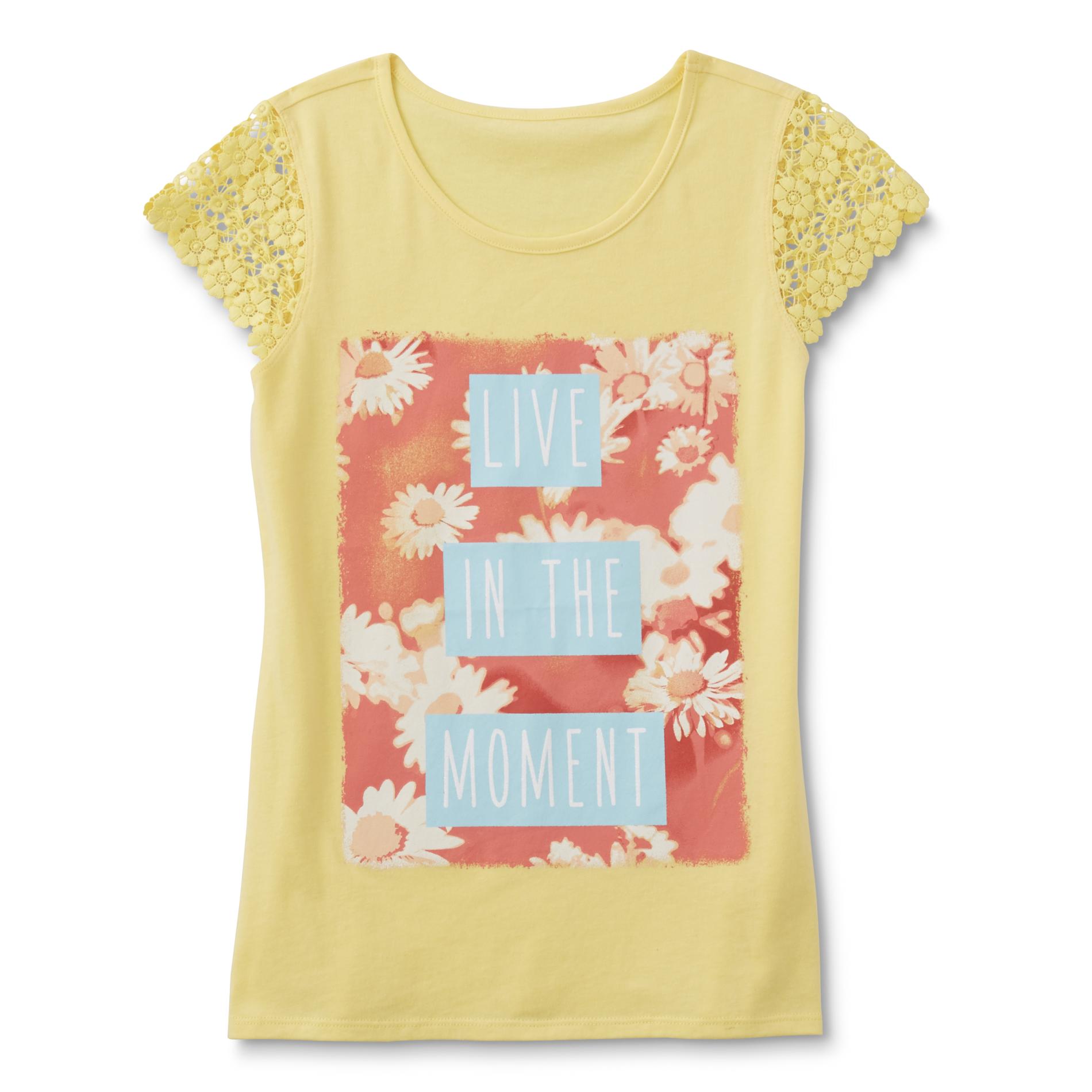 Canyon River Blues Girls' Printed Top - Live in the Moment
