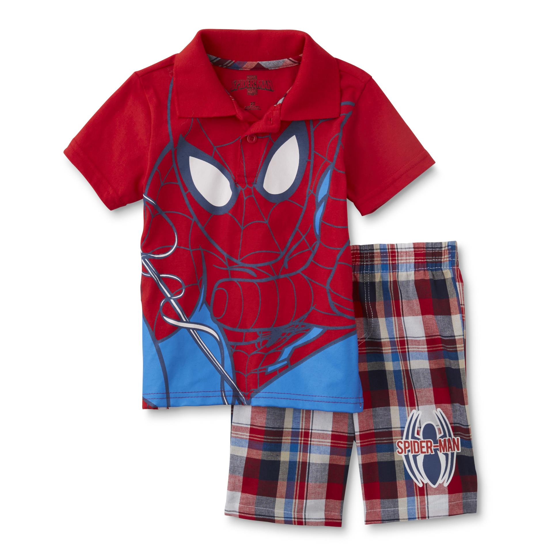 Marvel Spider-Man Toddler Boys' Polo Shirt & Shorts