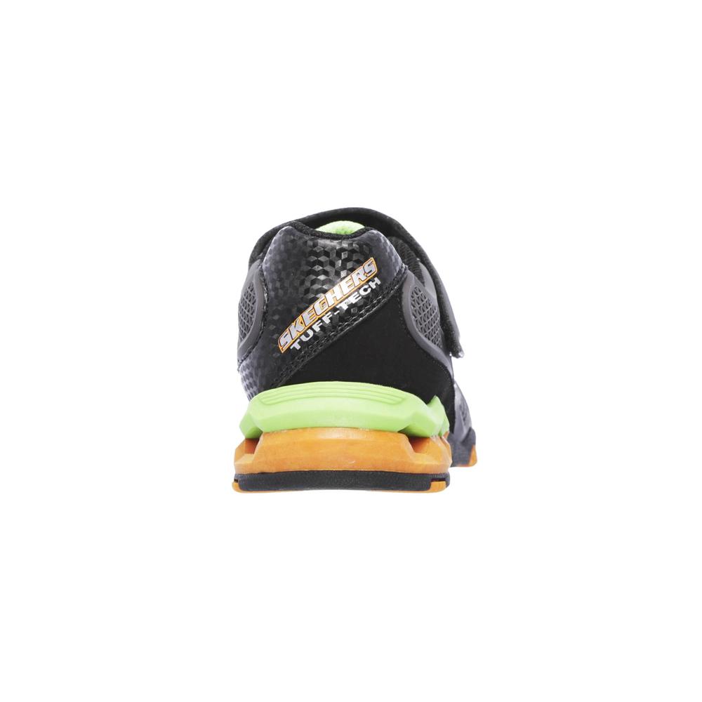 Skechers Boys' Hydro-Static Gray/Orange/Neon Green Athletic Shoe