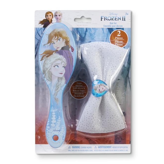 Girls' Frozen II Hair Brush & Bow Elsa