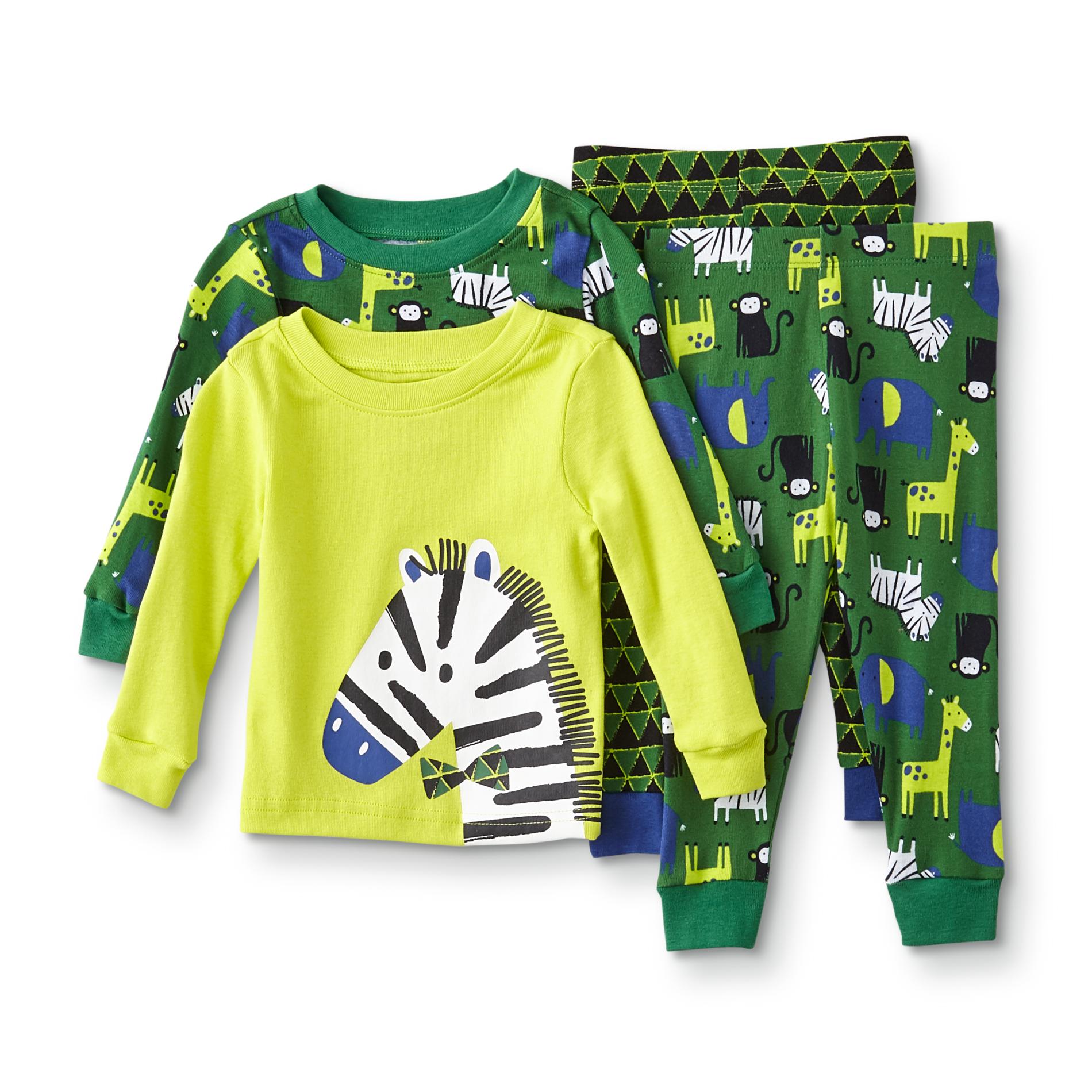 Joe Boxer Infant & Toddler Boys' 2-Pairs Pajamas - Zebra & Jungle