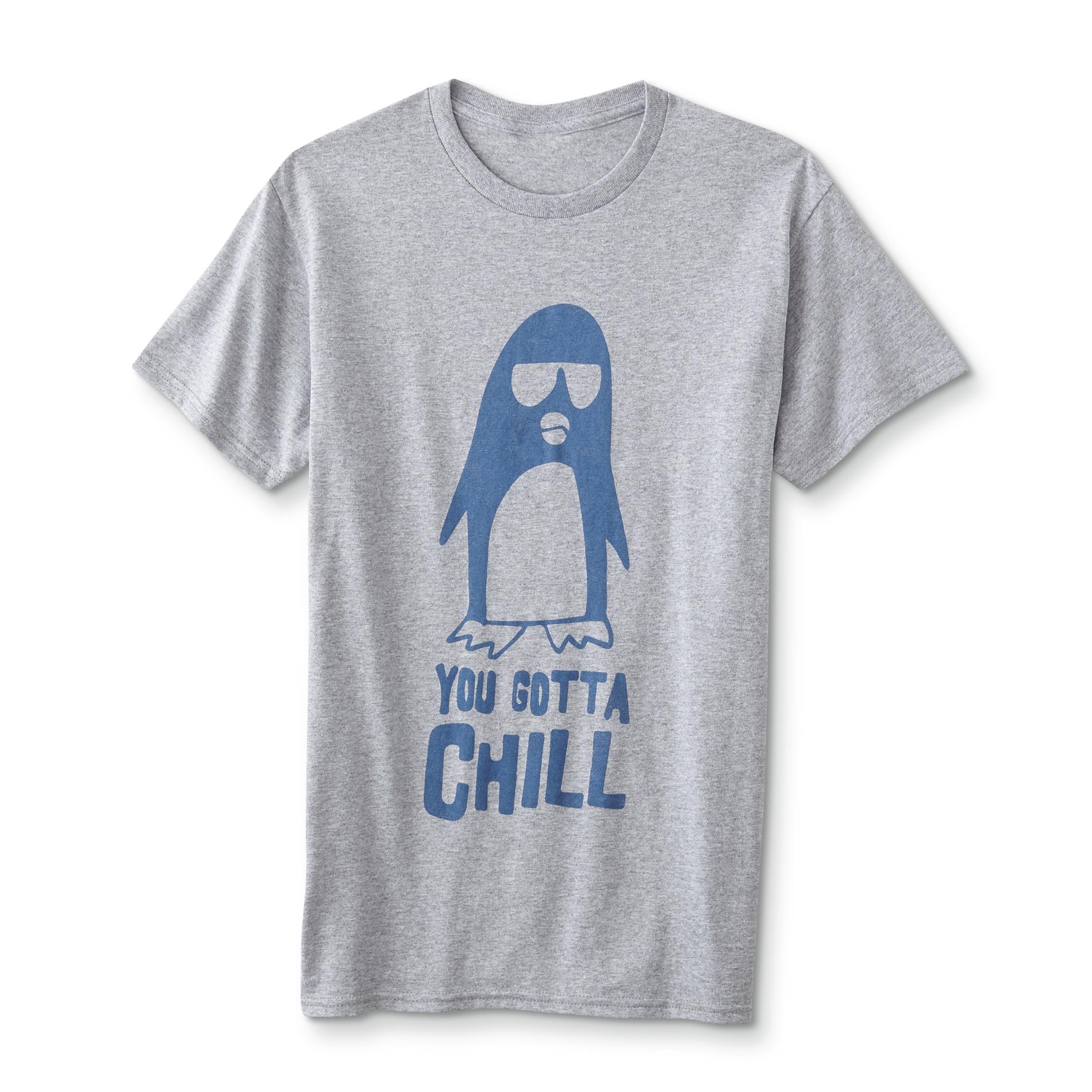 Young Men's Graphic T-Shirt - Penguin/You Gotta Chill