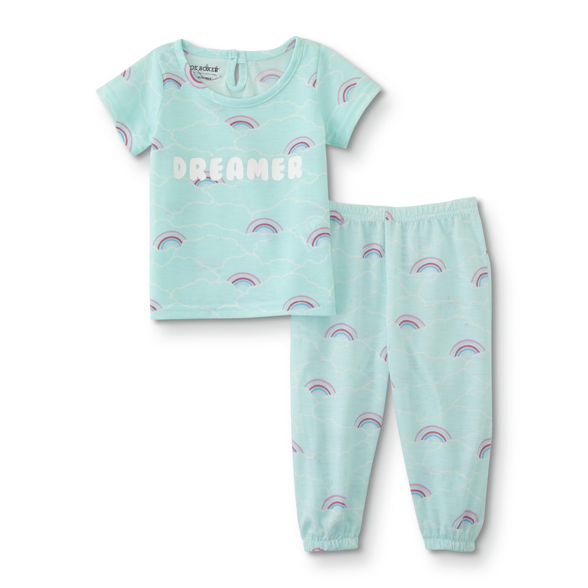 Joe Boxer Infant & Toddler Girls' Pajama Shirt & Pants - Rainbow
