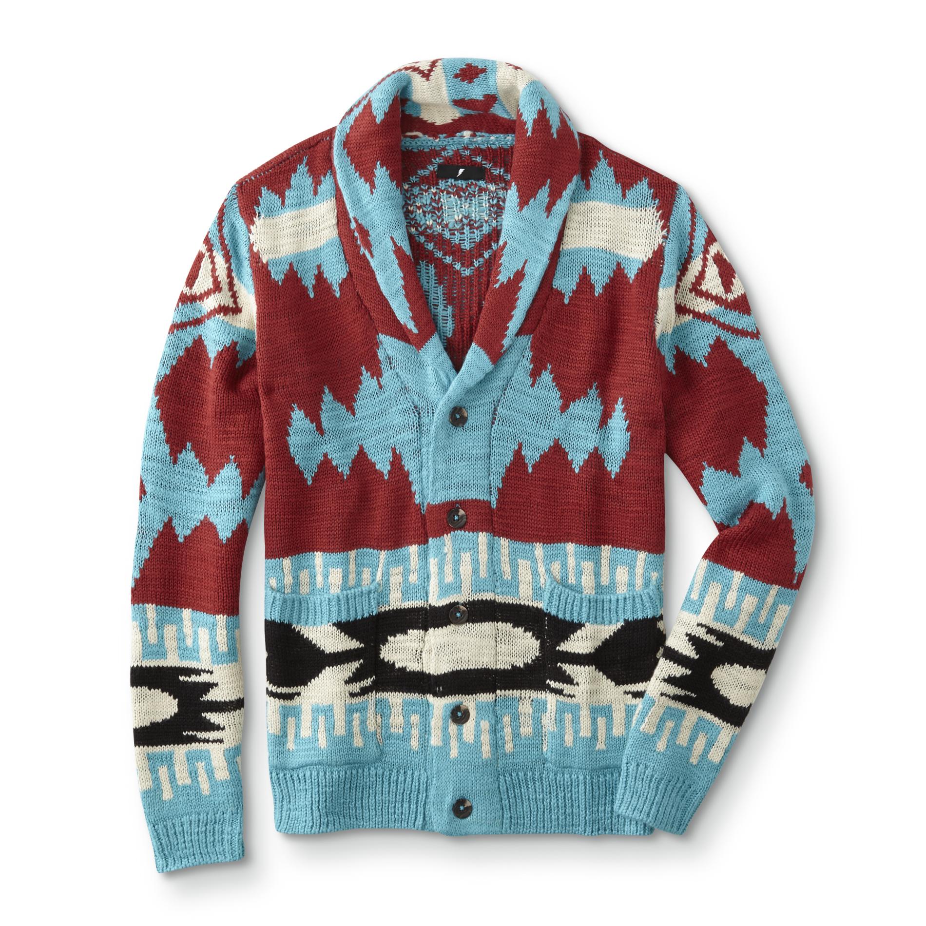 mens native american cardigan sweater