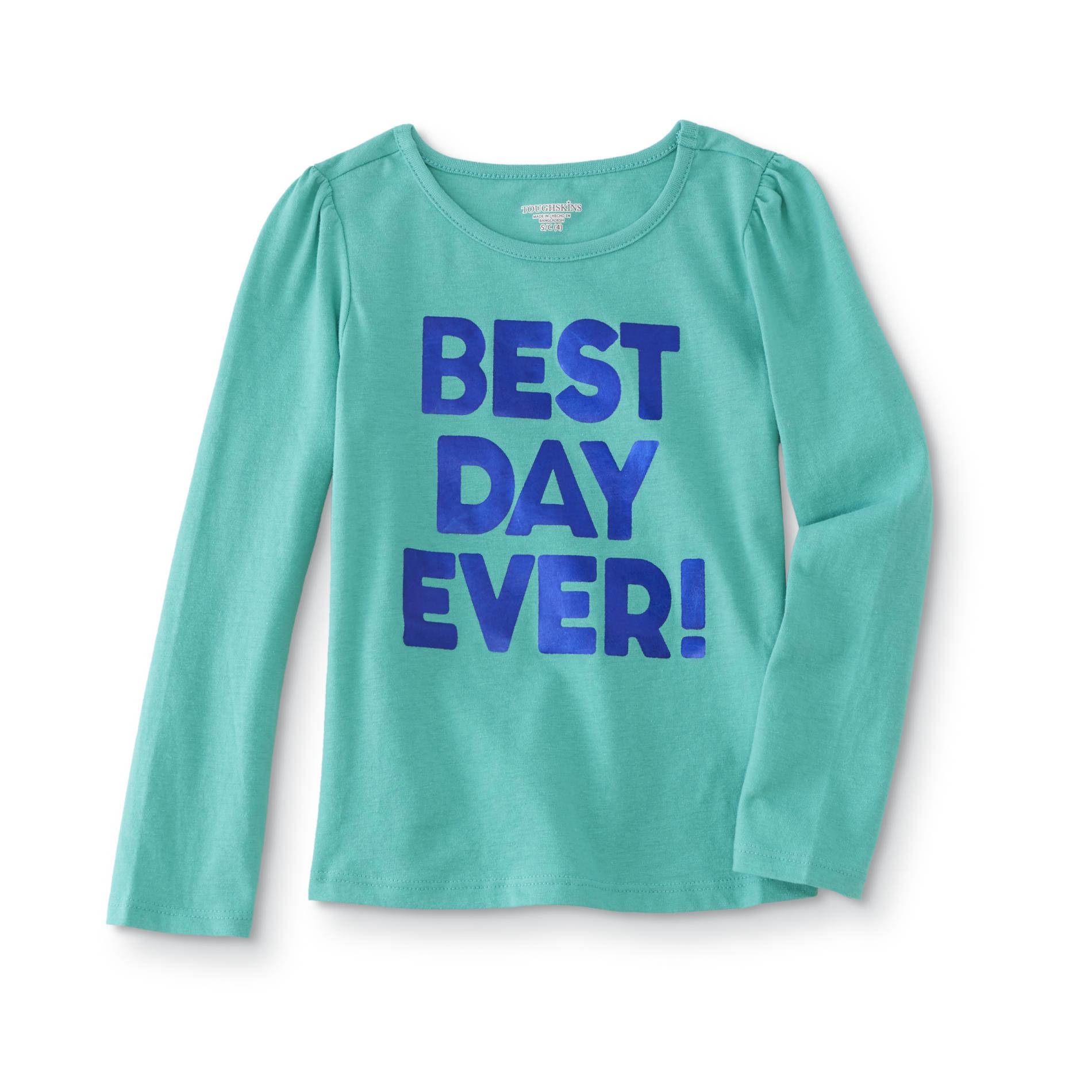 Toughskins Girls' Long-Sleeve Graphic T-Shirt - Best Day