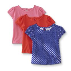 Toughskins Infant  & Toddler Girls' 3-Pack T-Shirt - Stars