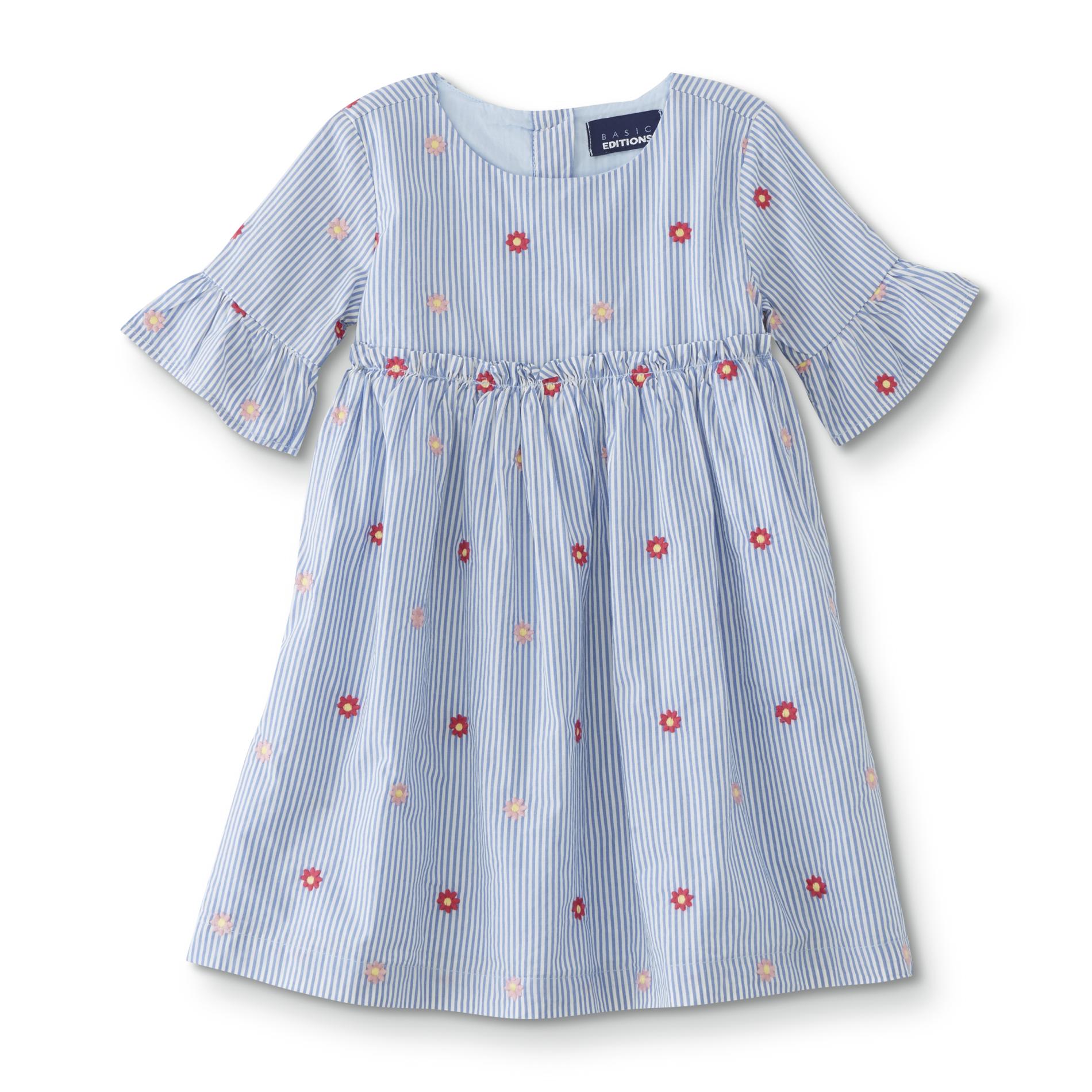 Special Editions Infant & Toddler Girls' Smock Dress - Striped/Floral