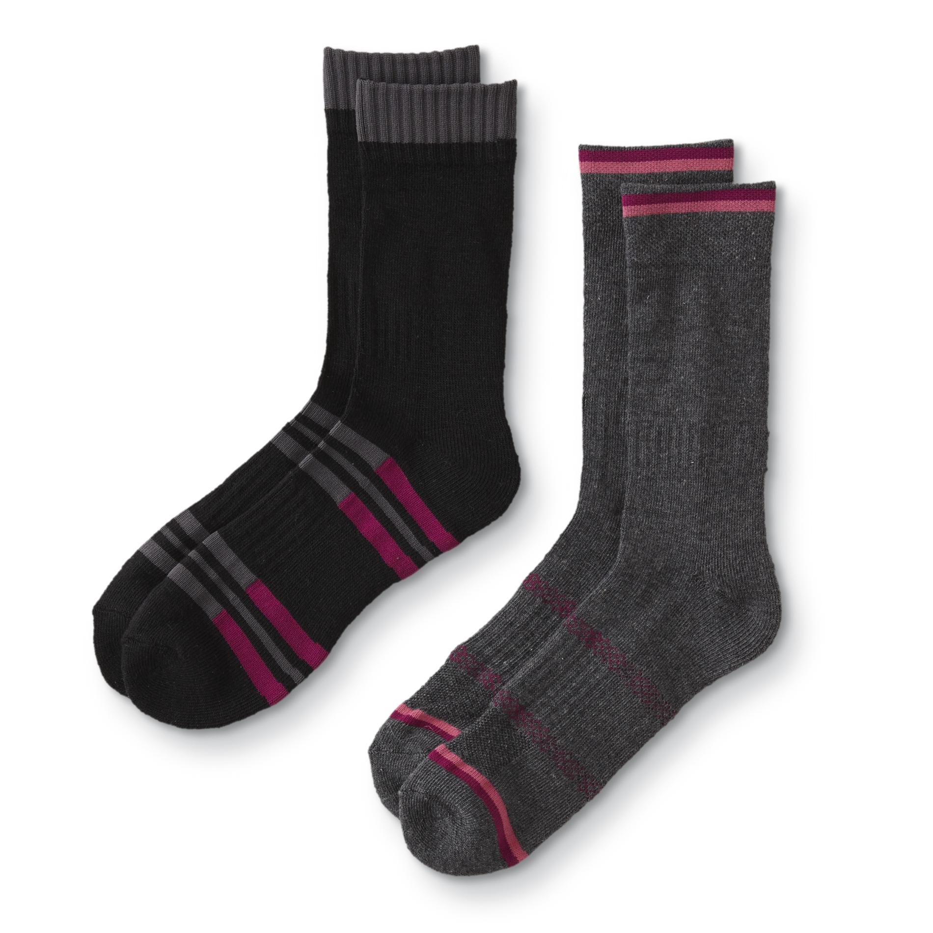 Activpeak Women's 2-Pairs Hiking Socks - Striped