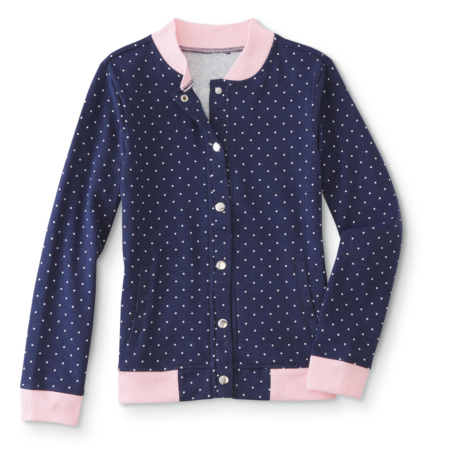 Simply Styled Girls' Bomber Jacket - Dots