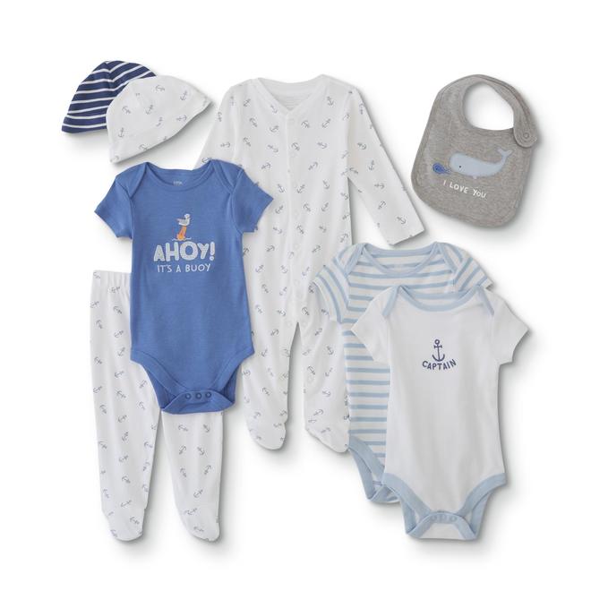 Little Wonders Infant Boys' 8Piece Layette Set Nautical
