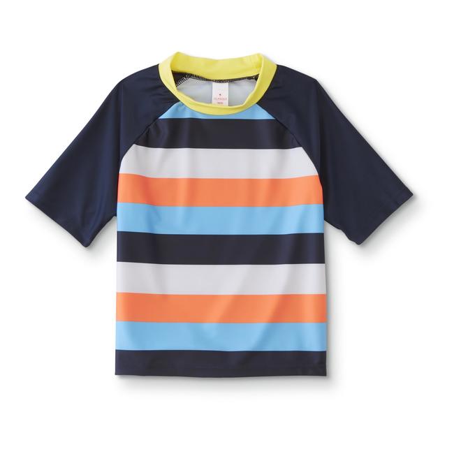 Basic Editions Boys' Swim Rashguard Striped