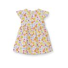 Girls Infant Baby Cap Sleeves Flared-Skirt Spring Cotton Dress With Ruffles