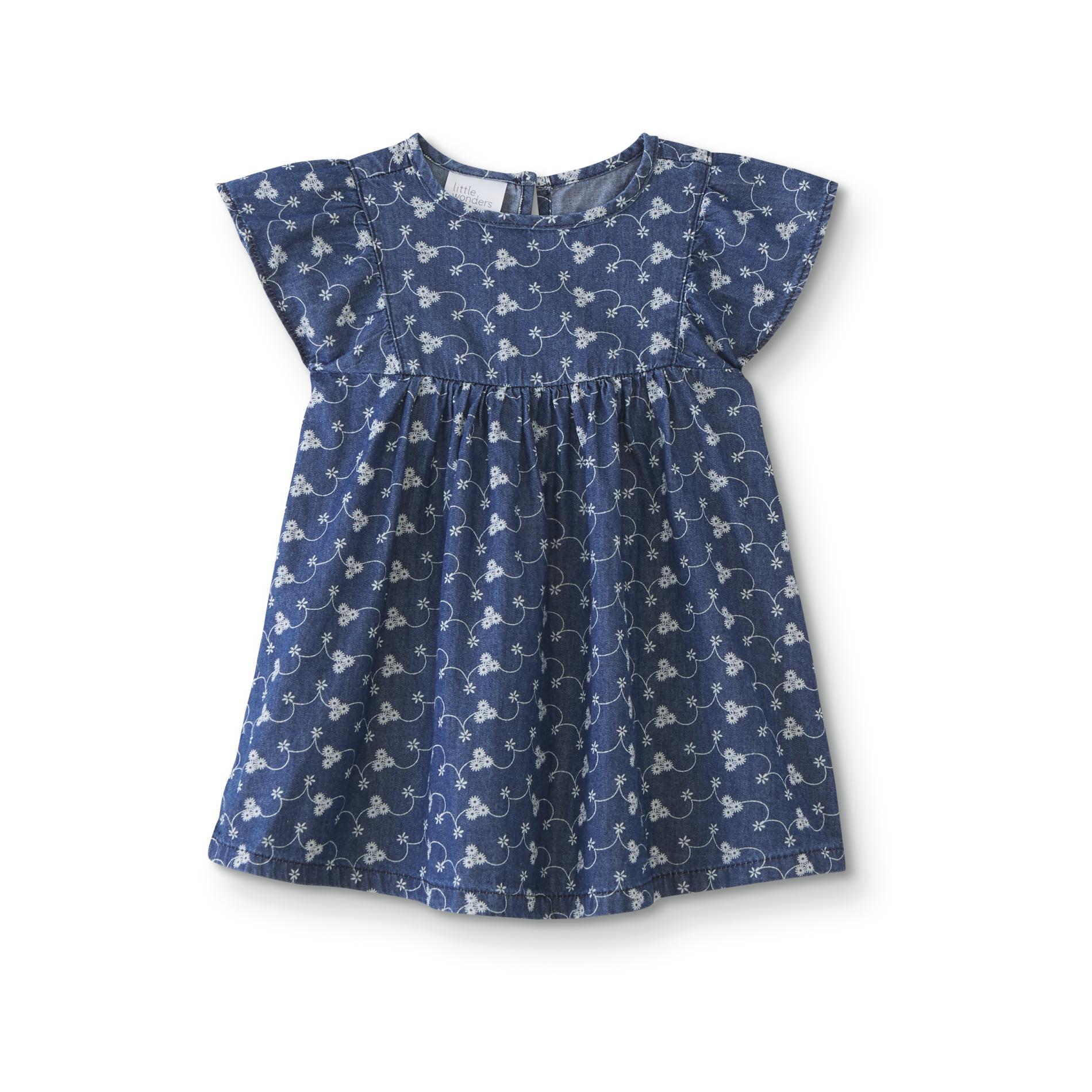 Little Wonders Infant Girls' Chambray Dress - Floral
