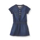 Toddler Infant Snap Closure Cotton Elasticized Waistline Dress With Pearls