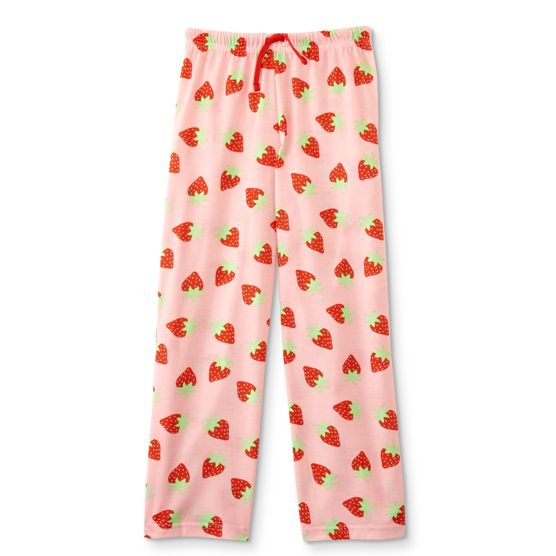 Basic Editions Girls' Pajama Pants - Strawberries