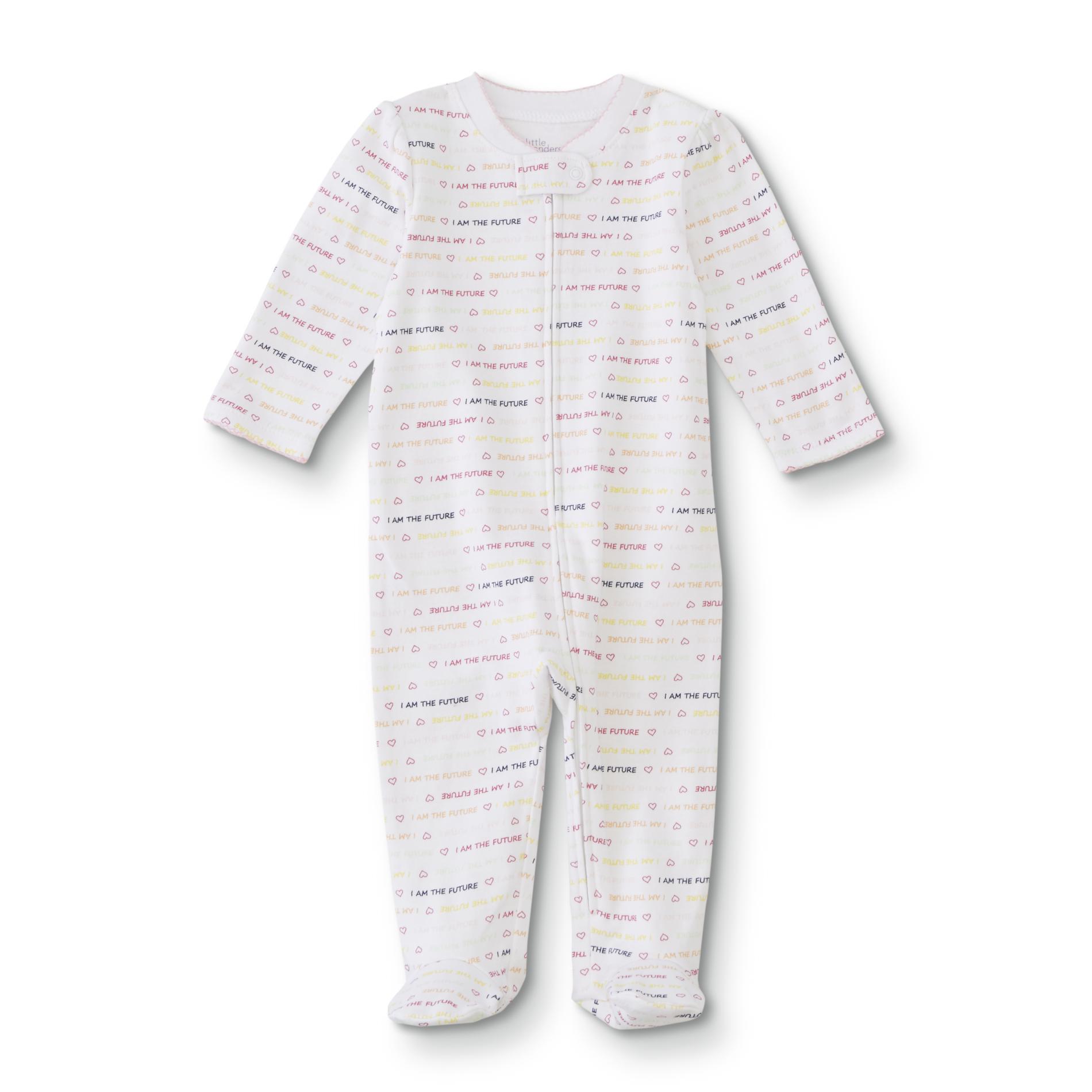 Little Wonders Infant Girls' Footed Pajamas - Future