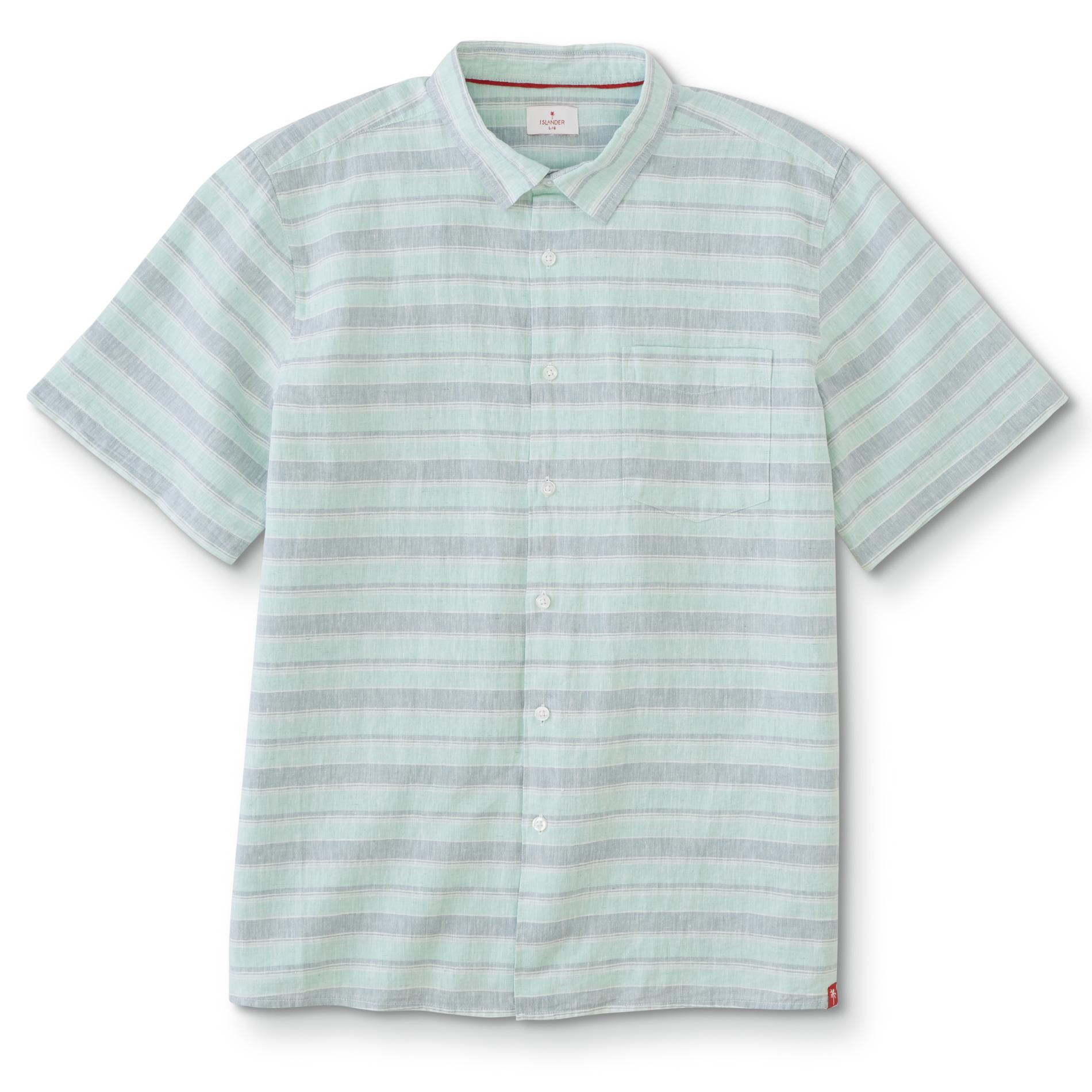 Islander Men's Short-Sleeve Linen Shirt - Striped