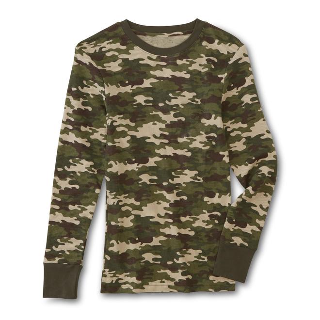 Joe Boxer Men's Thermal Crew Neck Shirt Camouflage