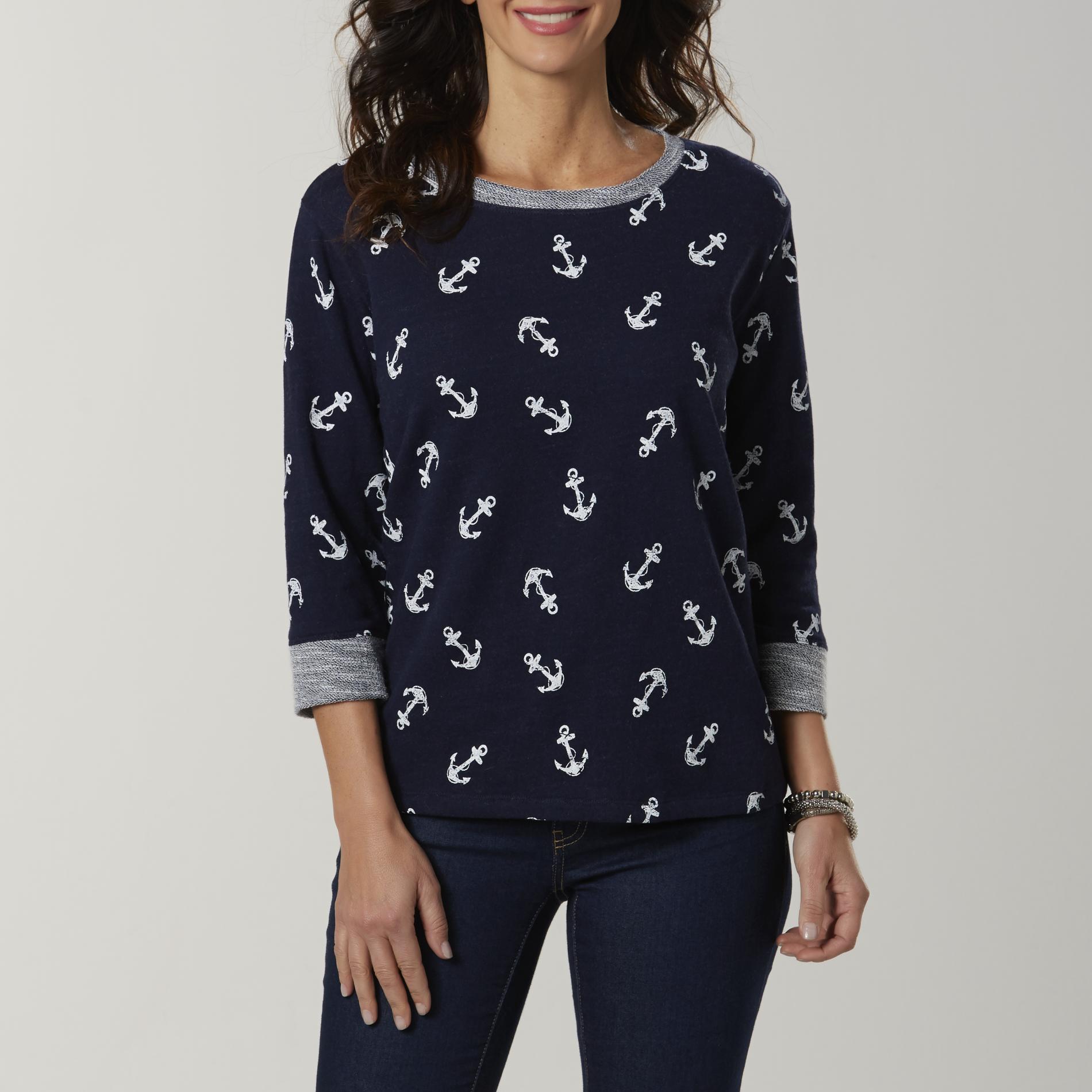 Laura Scott Women's French Terry Top - Anchor