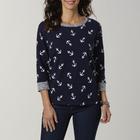 Women French Terry Top   Anchor Knit