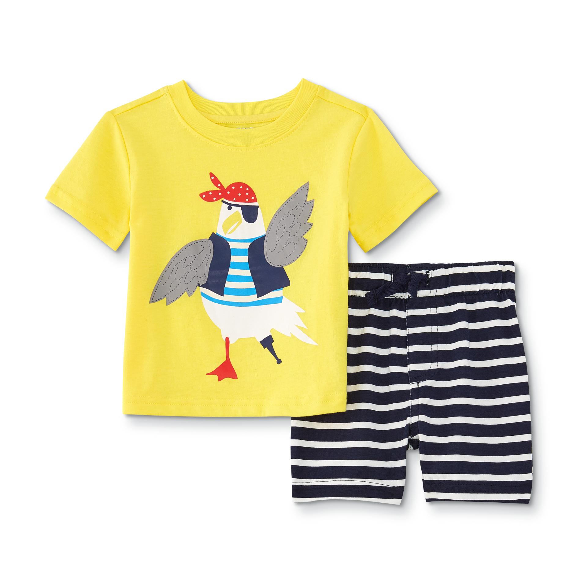 WonderKids Infant & Toddler Boys' T-Shirt & Shorts - Pirate Bird